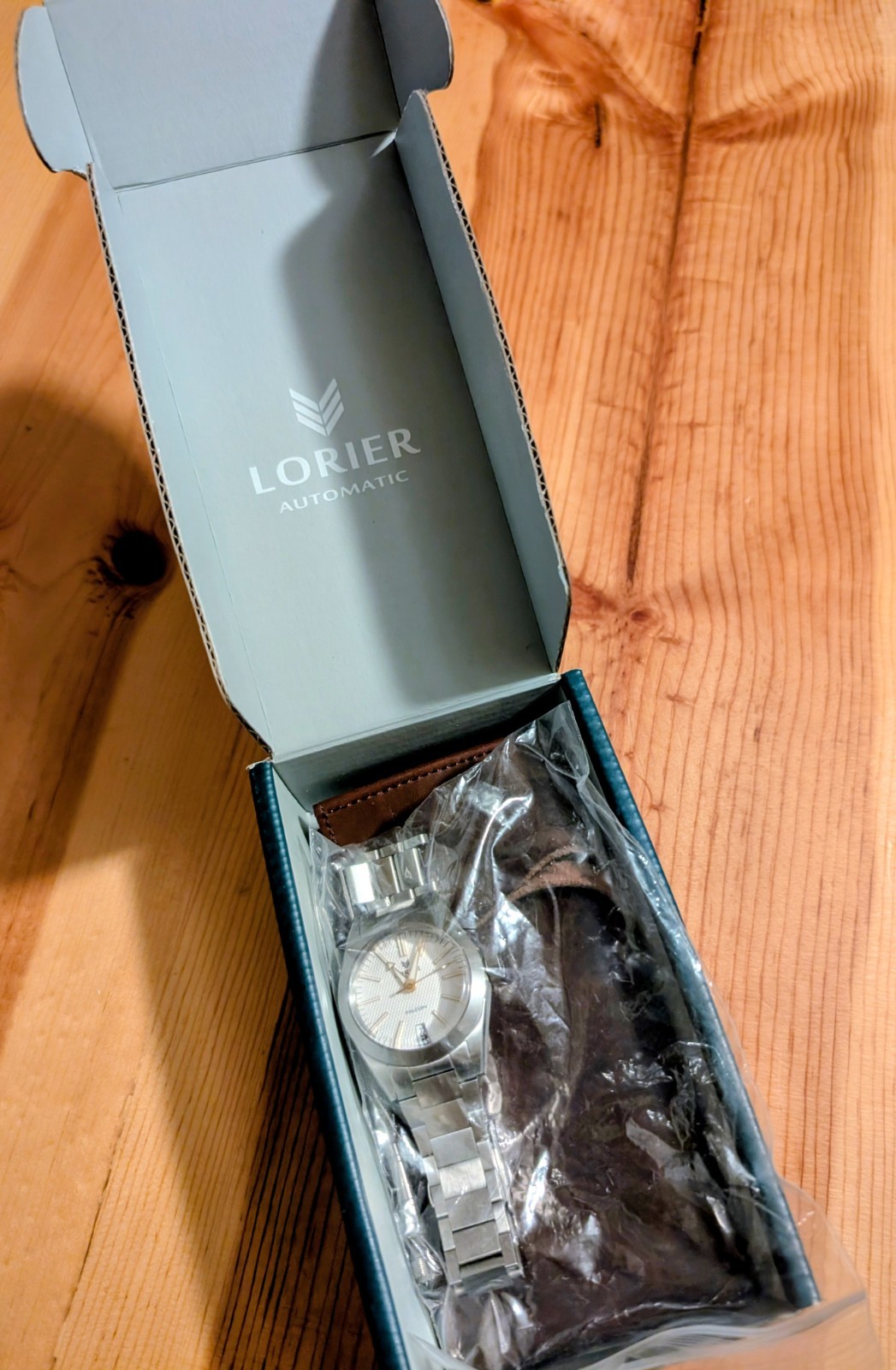 Lorier Falcon Series 1 Silver White & Guilt Dial 39mm