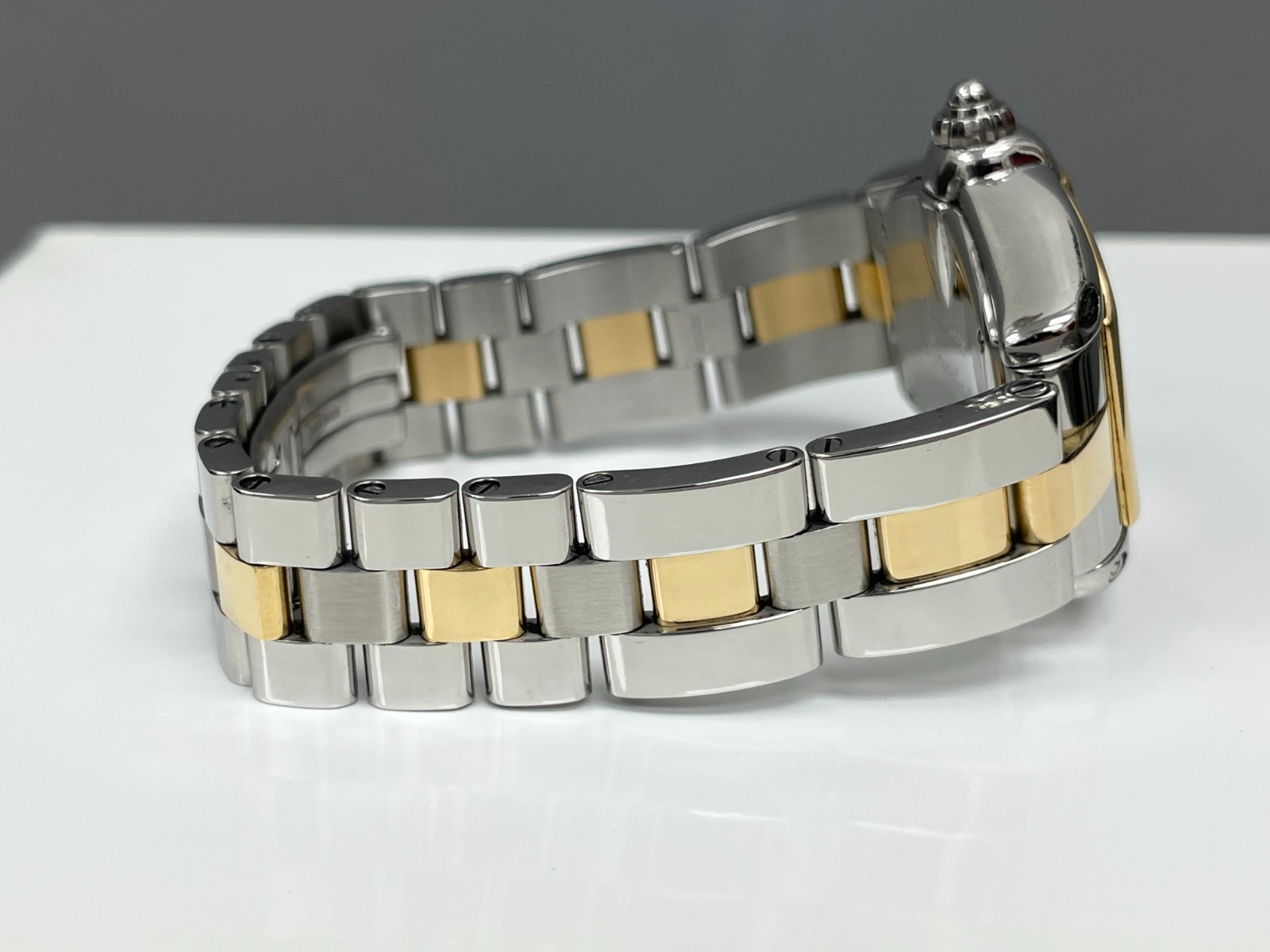 CARTIER ROADSTER W62026Y4 TWO TONE YELLOW GOLD BOX & PAPERS UNDATED 30MM