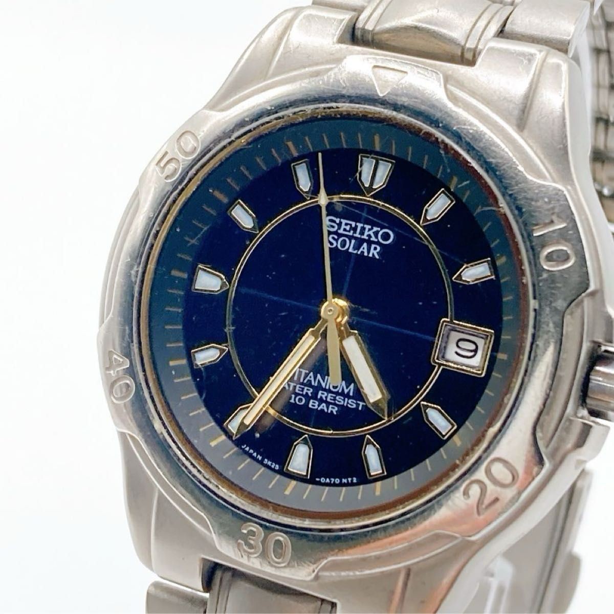 238 SEIKO SOLAR Men s Watch Titanium LumiBright Luminous