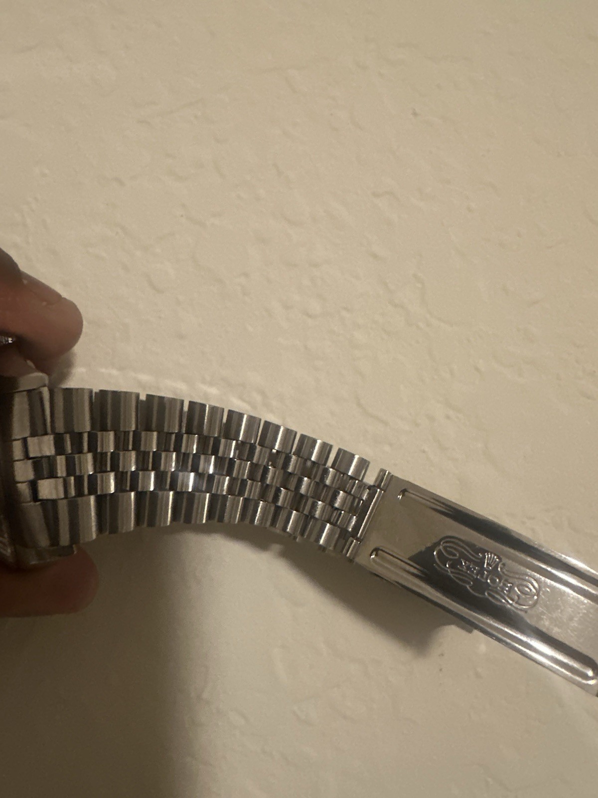 Rolex Datejust Silver Men’s Baton Indexes Dial Watch – 16234