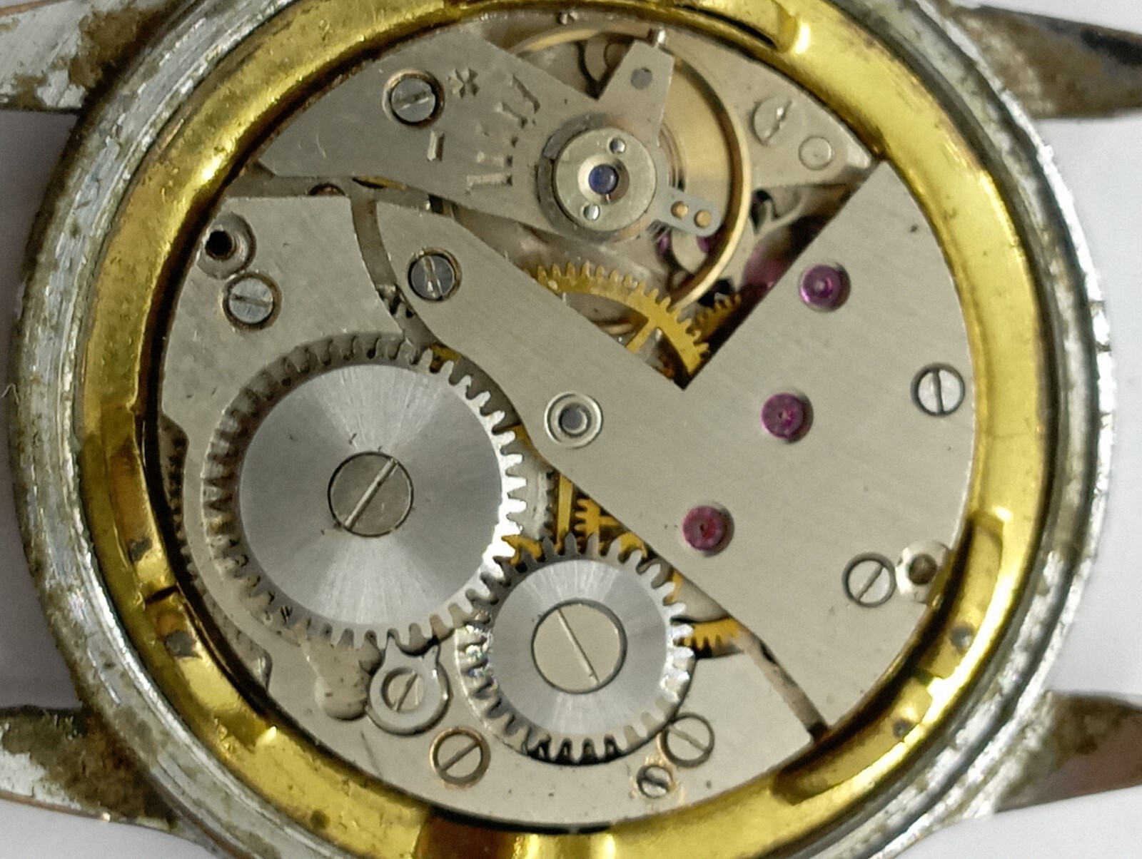 VINTAGE Dollar Special ANCRE 15 Jewels Cal. Cupillard 233 RARE working Well Stem