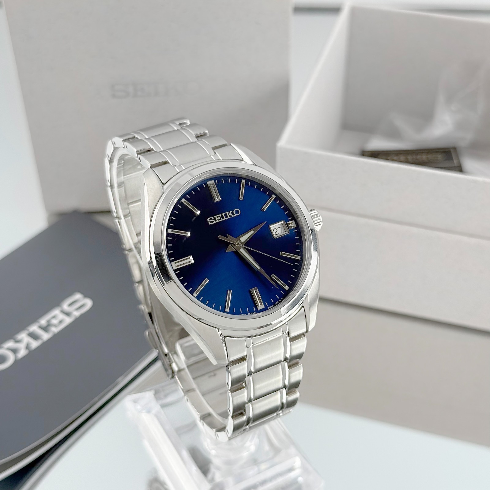 SEIKO Essentials SUR309 Stainless Steel Blue Dial Men’s Quartz Watch 40.2mm