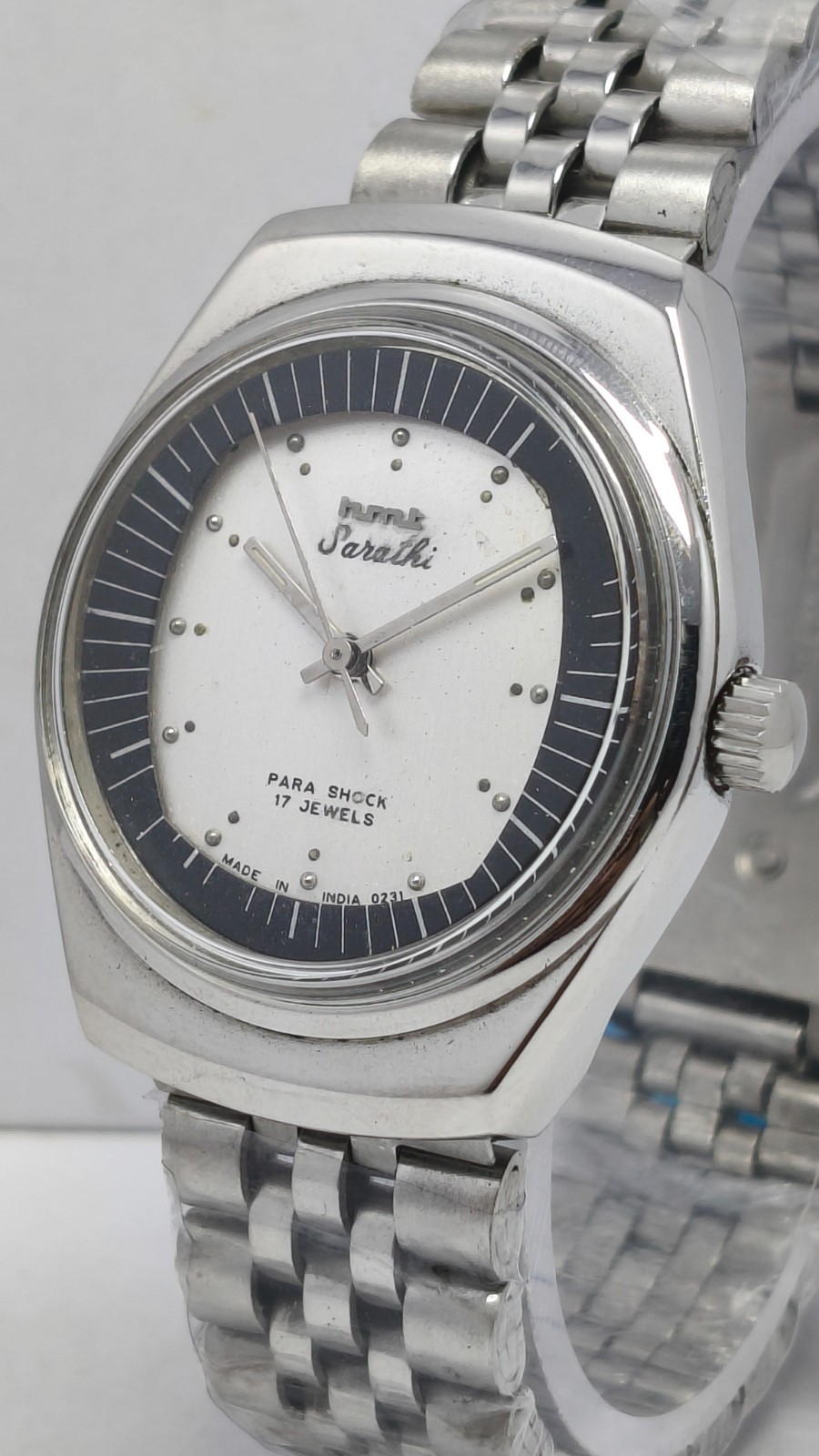 HMT Sarathi 17J Hand Winding Wrist Watch For Men’s In Working Condition