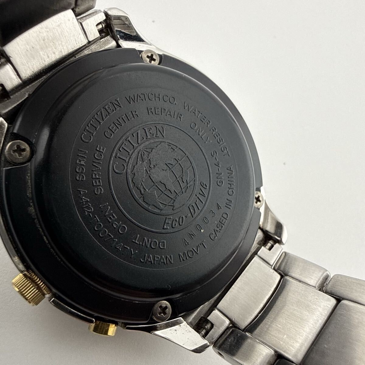 CITIZEN Eco Drive A412 T007147 Men’s Boys’ Wristwatch Radio Solar Working Condit