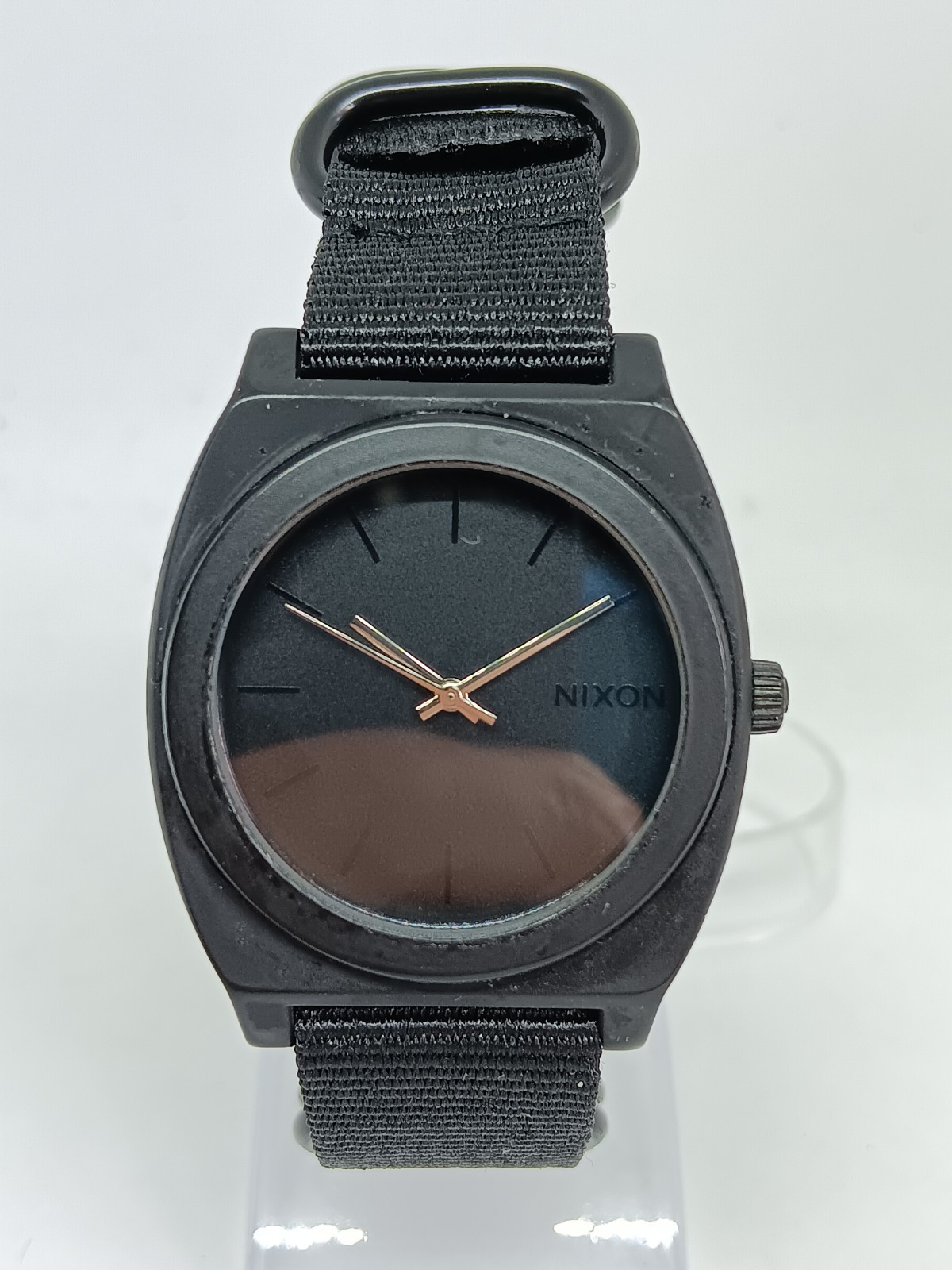 Nixon Time Teller Unisex 39mm Black Polycarbonate Nylon Strap Watch