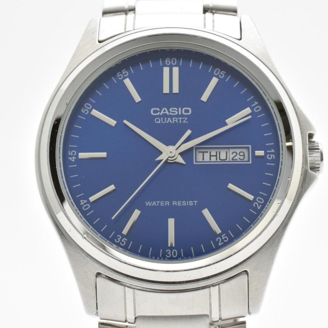 CASIO MTP-1239DJ Blue Day-Date Men’s Watch (Working)