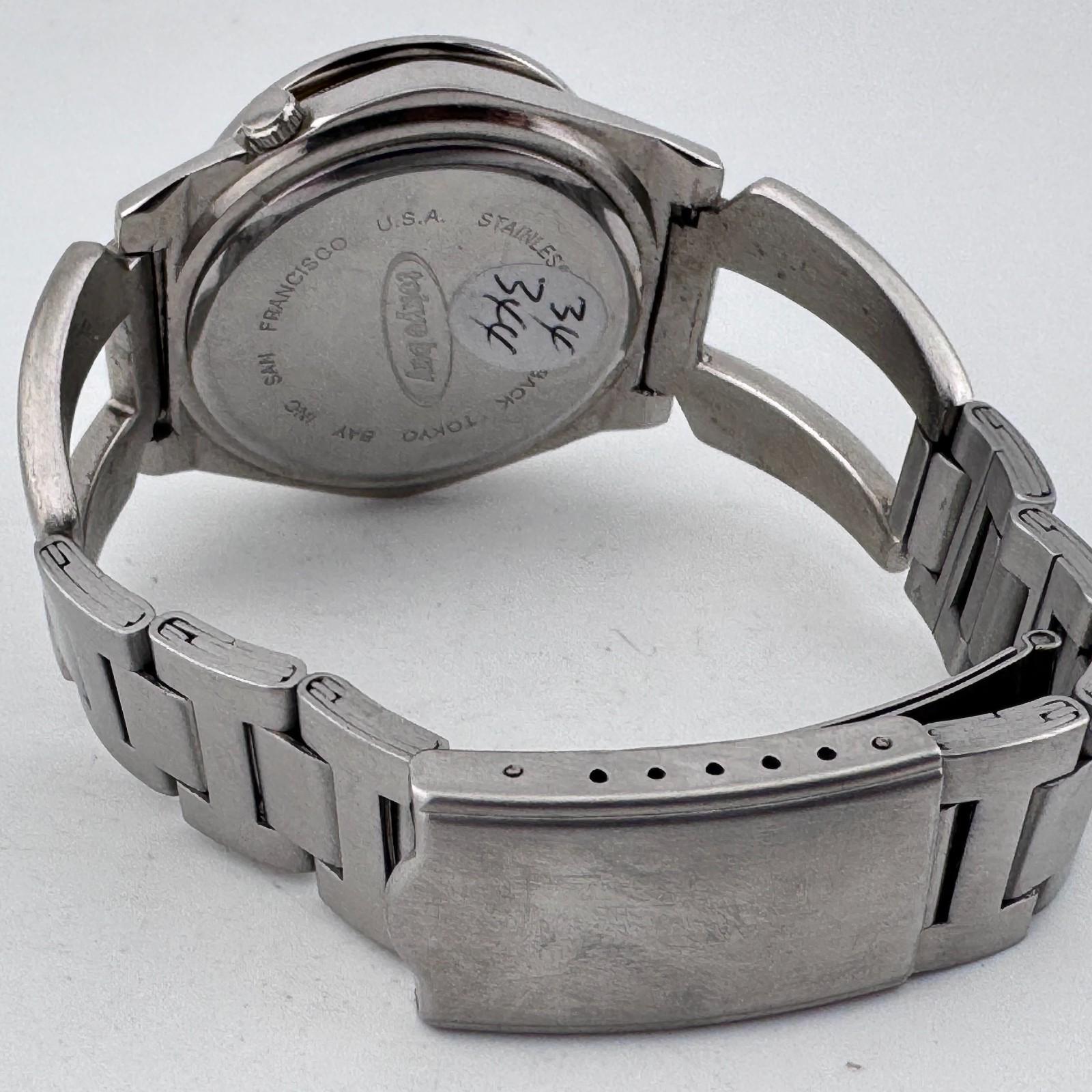 Vintage Tokyobay Japan Quartz Watch Unisex Silver Black Oval Analog New Battery