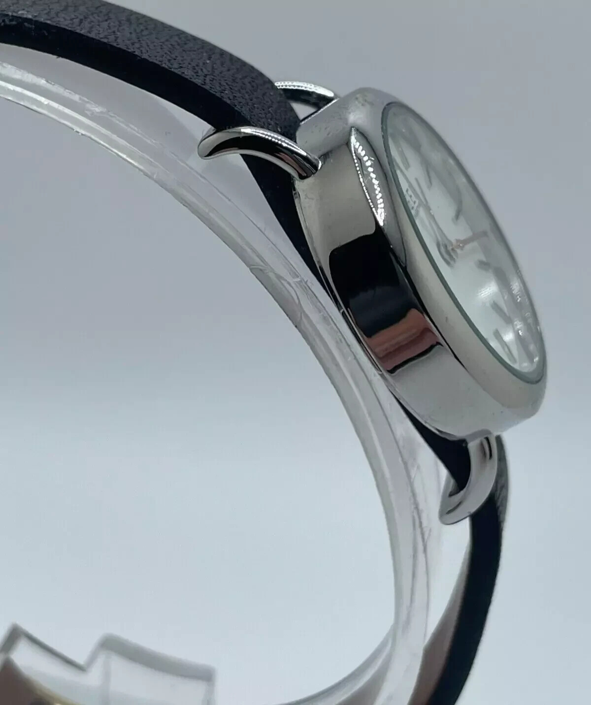 KEEP Collective Watch Womens 27mm Case One Piece Black Strap Quartz Three Hands