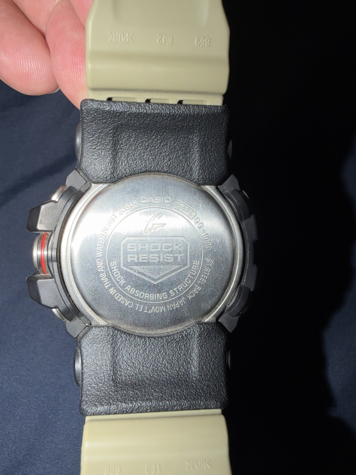 Casio G-Shock Black Dial Tan Resin Strap Mens Watch GG1000-1A5