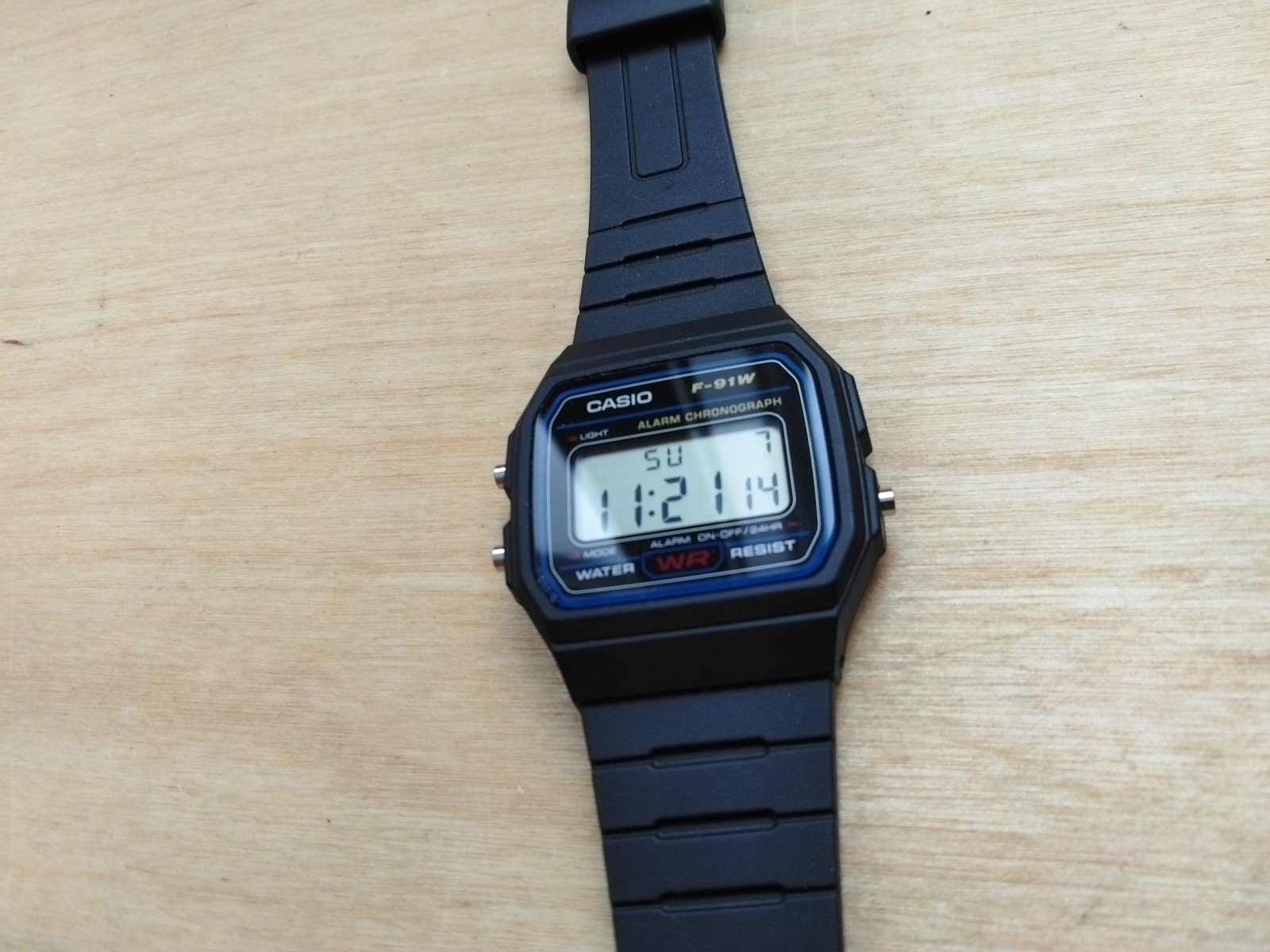Casio Standard Digital Black Resin Band Watch F91W-3D F-91W-3D