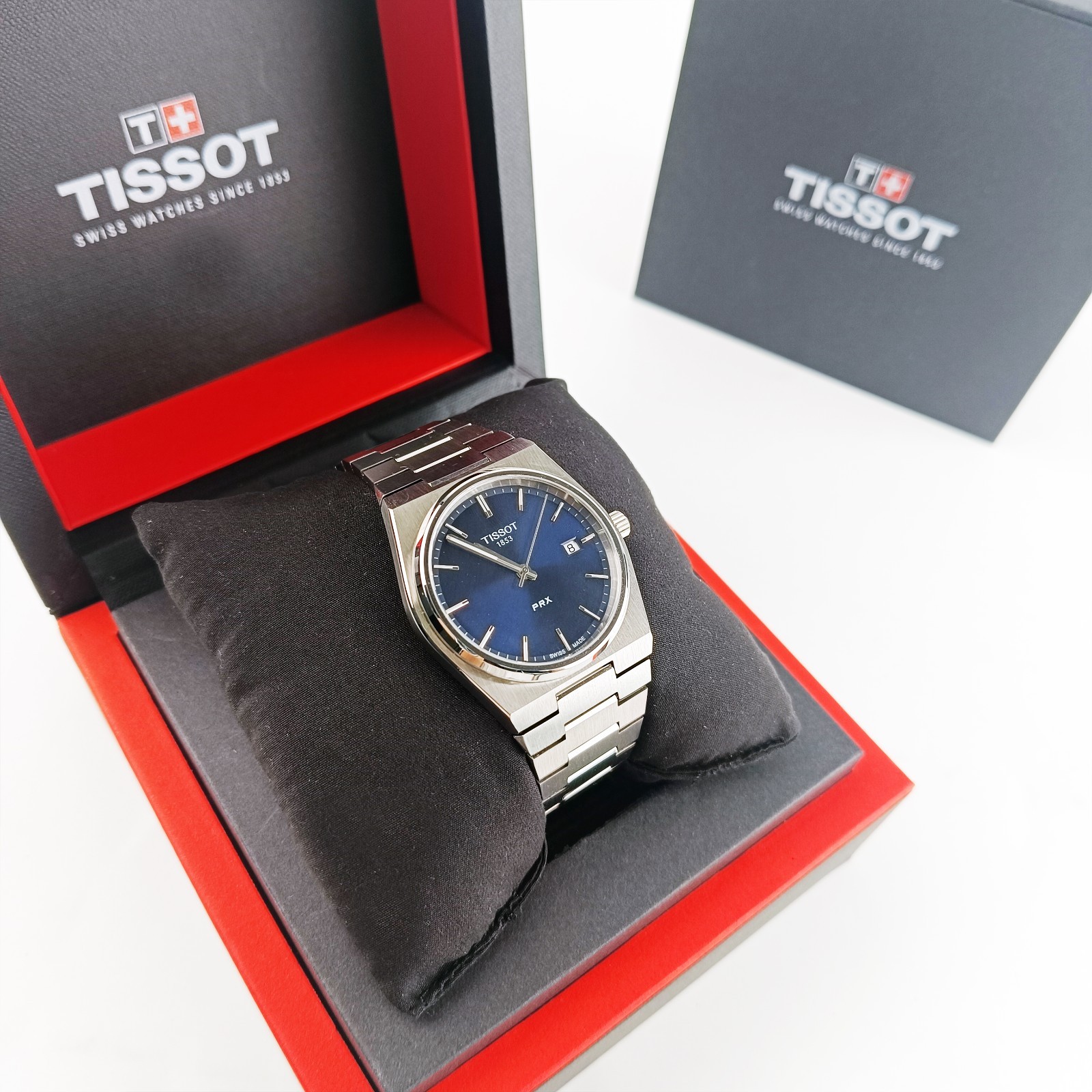Tissot Classic PRX Blue Dial T137.410.11.041.00 Steel Quartz Men New Watch 41mm
