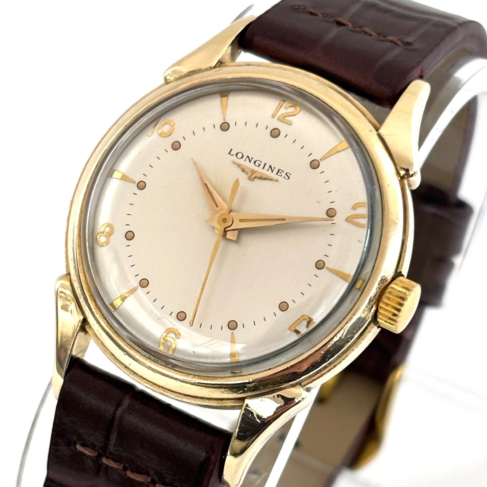 Vintage 1951 Longines Commander 34mm 10K GF Swiss Cal. 23ZS Manual Wind Running