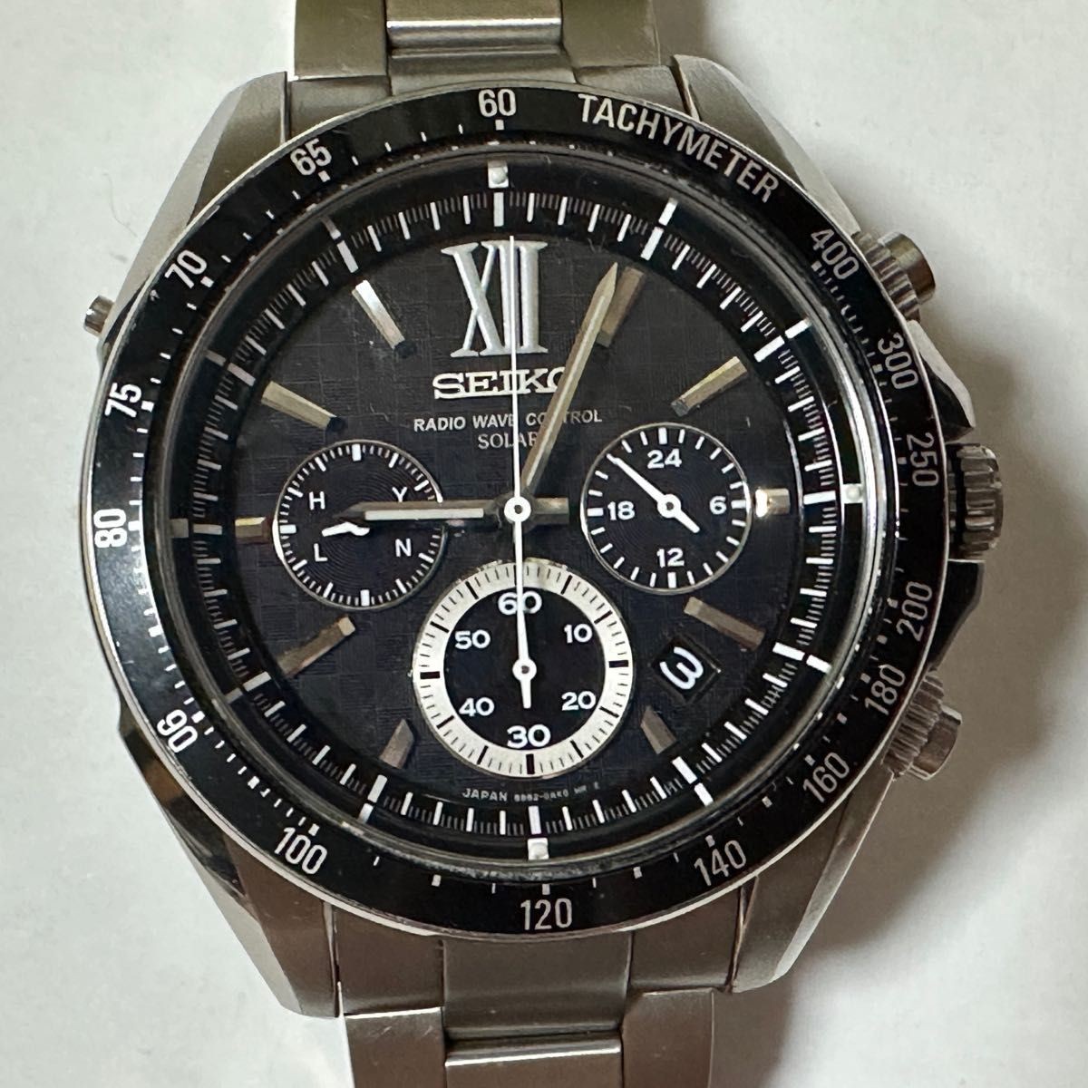 Seiko Brightz Radio Solar Chronograph Men s Wristwatch in Excellent Condition