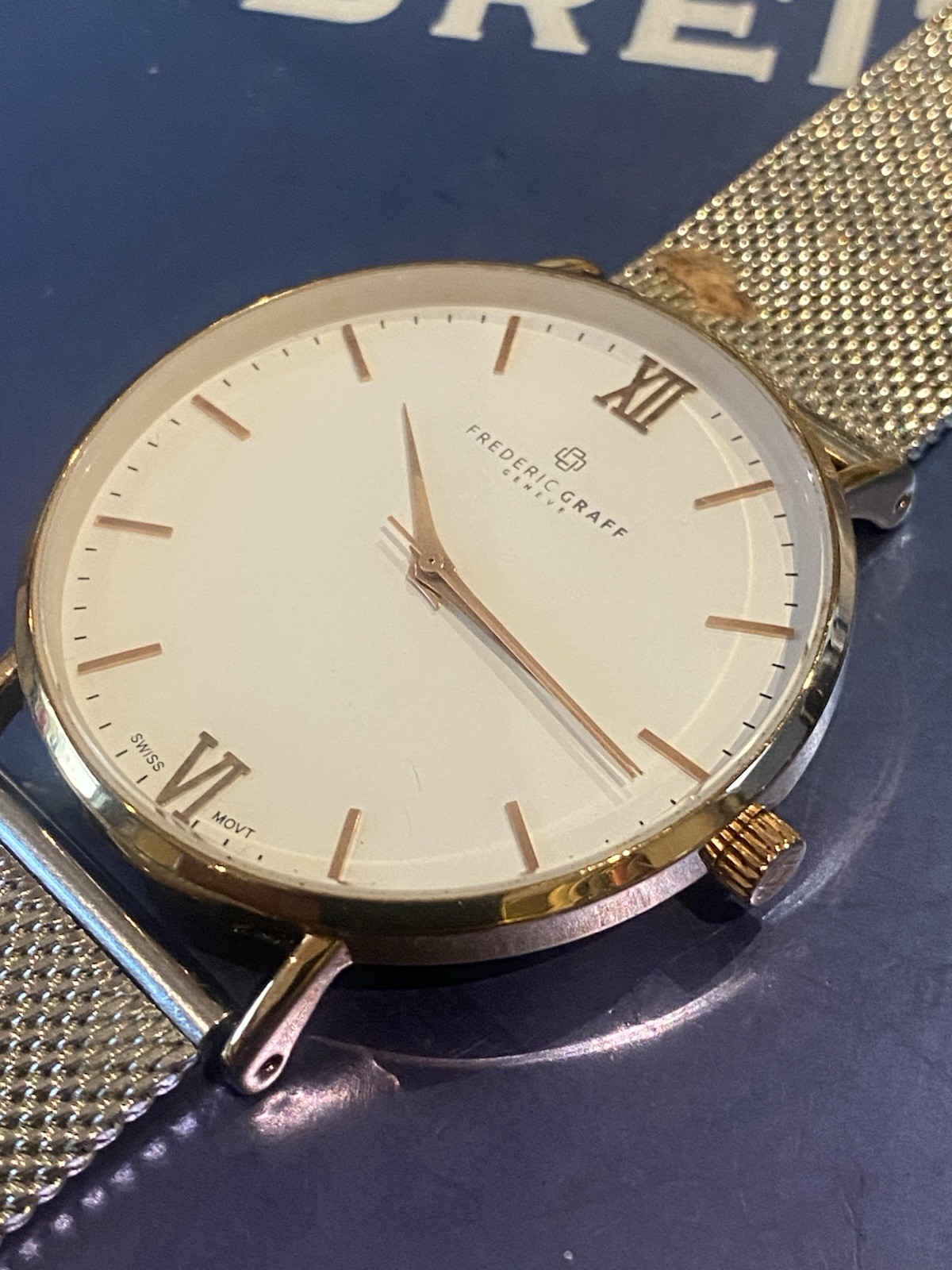 FREDERIC GRAFF GENEVE WATCH. GOLD PLATED. SAME DAY DESPATCH FREE POST