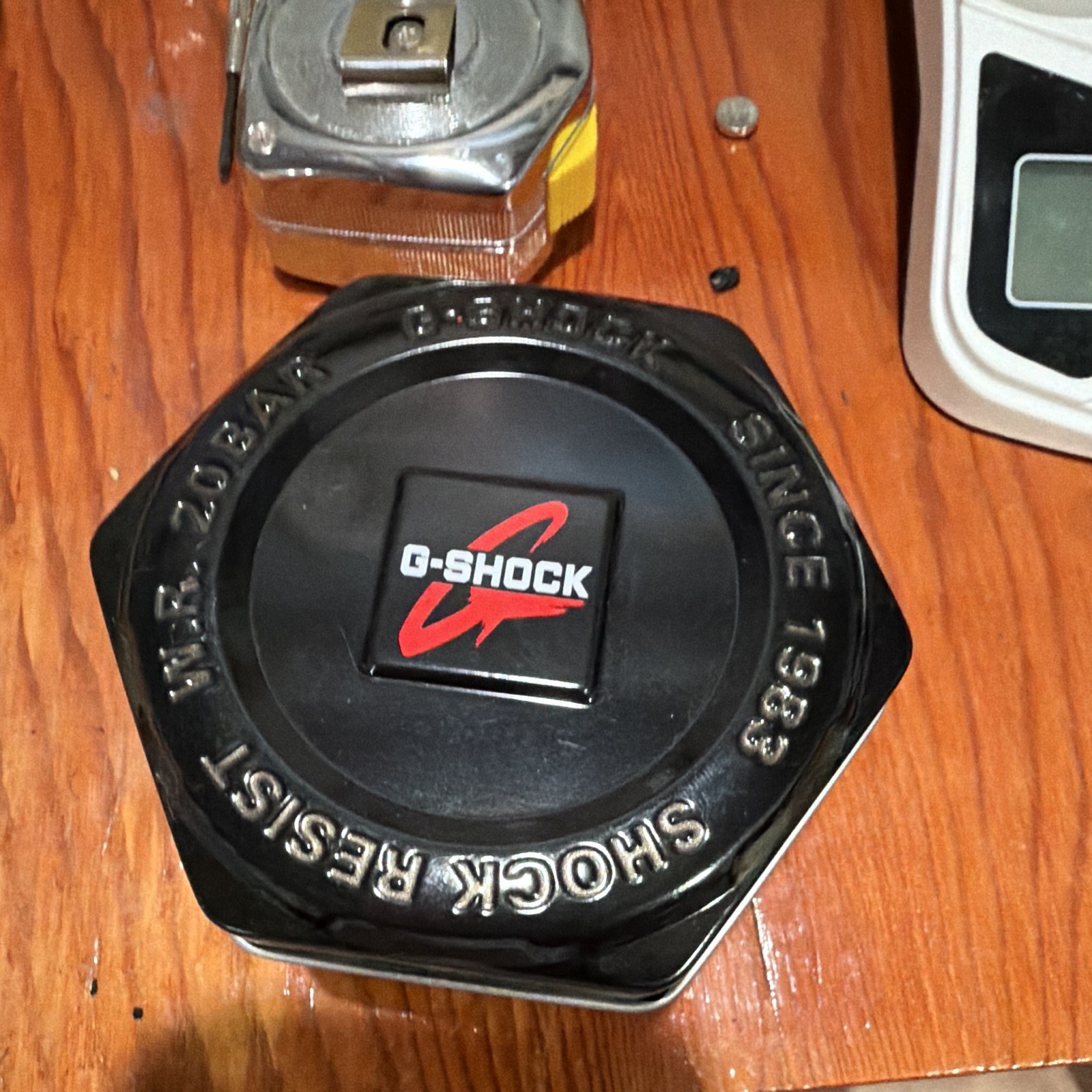 Casio G-SHOCK 55mm black resin analog-digital shock resist world time 200m box
