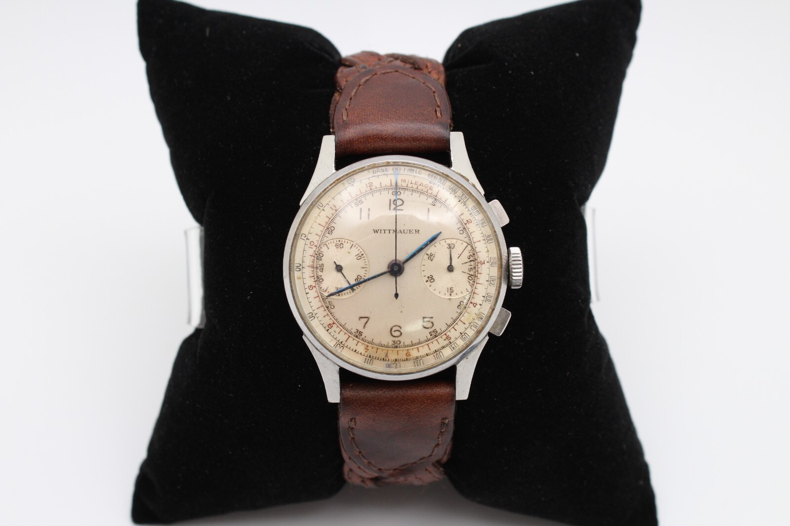 Longines Wittnauer 32mm Pilot’s Chronograph 2 Register Vintage 1940s WWII Era