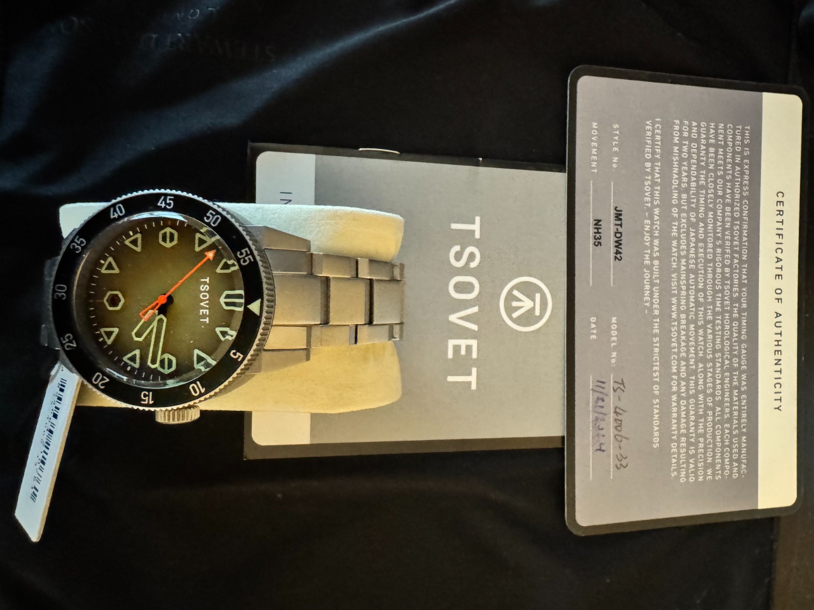 TSOVET JMT-DW42 Global Explorer II Automatic Watch TS-4006-33 NH35 Box & Papers