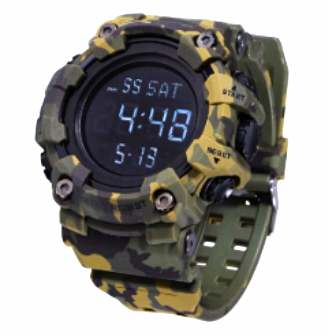 ACW1968-001 Bolt Men’s Quartz Digital Watch 52mm+ Green Camo Silicone Strap