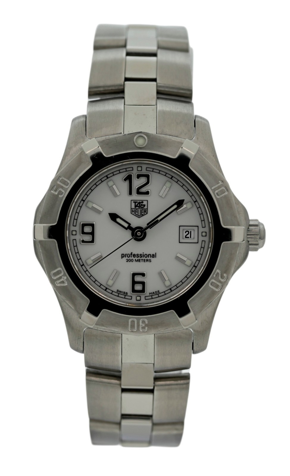 Tag Heuer 28mm Ladies 2000 Exclusive Series White Dial SS Watch! Ref: WN1311-0!