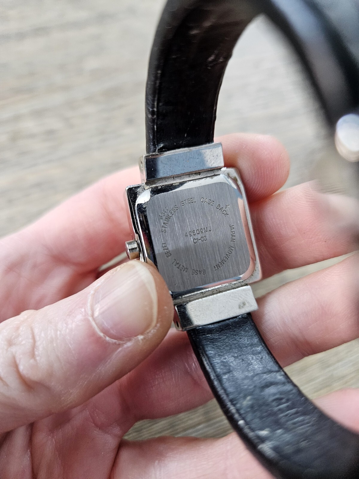 Massini Quartz Square Quartz Japan Movement Watch Black Band