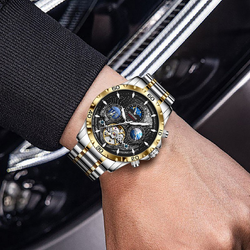 GLENAW Xinghai Series Multifunctional Men’s Mechanical Watch withDate Waterproof