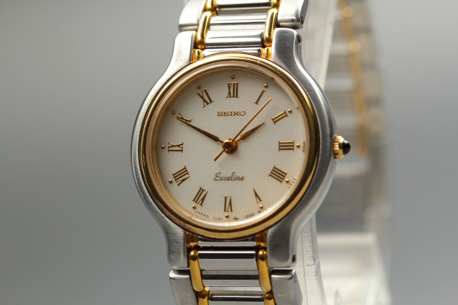Vintage 1987 [N MINT] SEIKO EXCELINE 1221-0190 Womens Quartz Watch From JAPAN#81