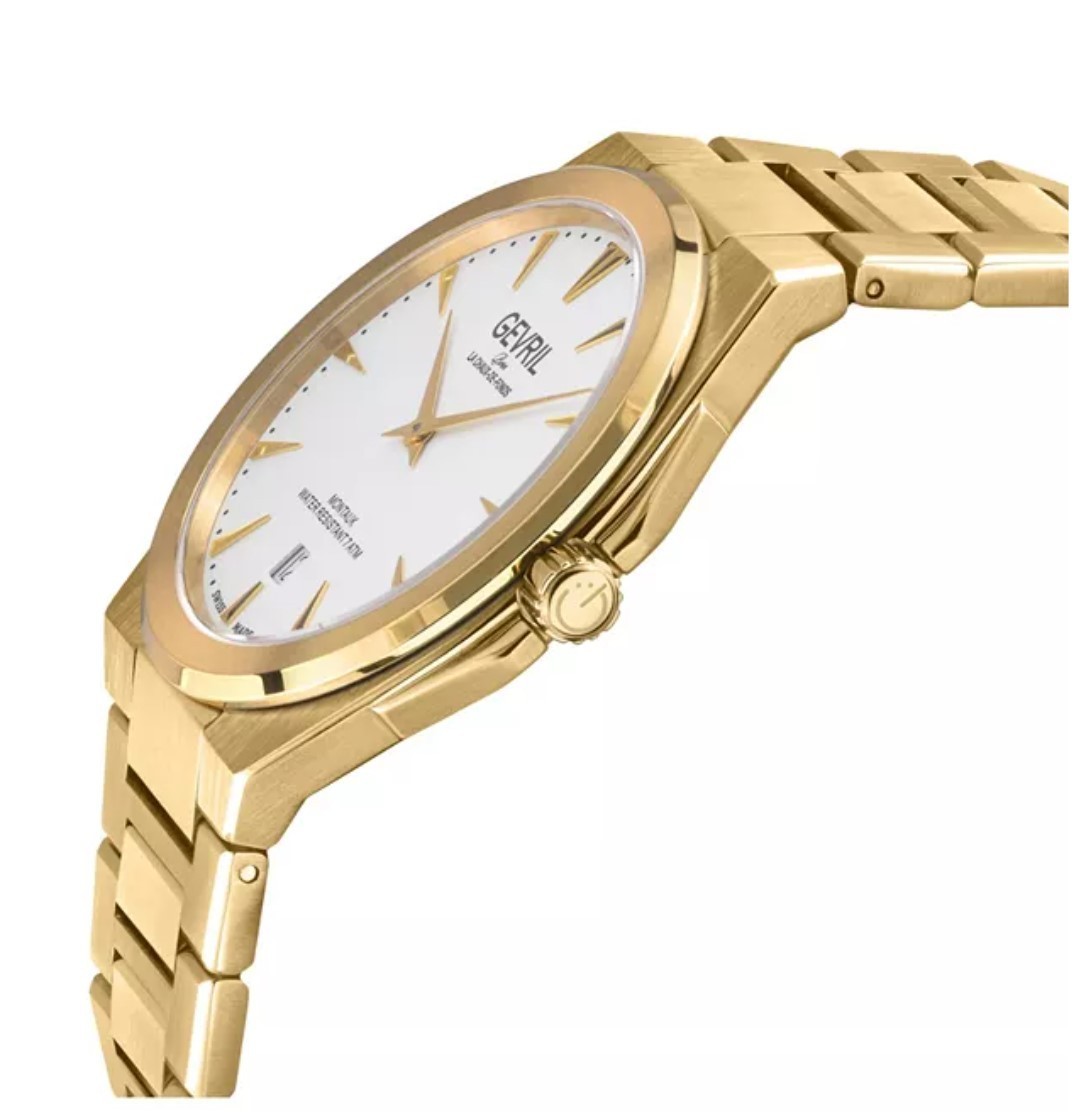 Gevril Men’s 49903B Montauk Gold 40mm Watch