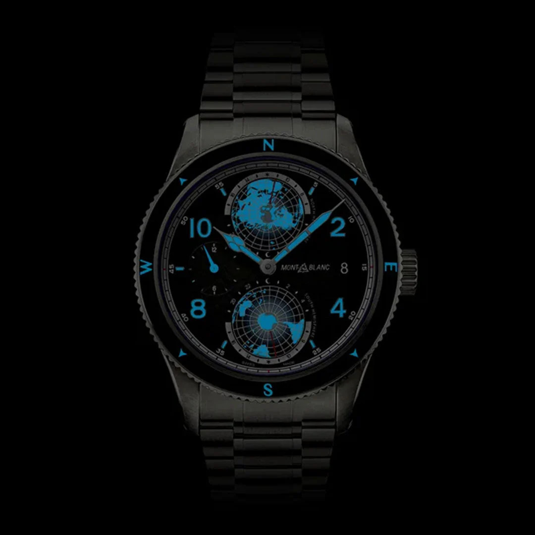 Montblanc 1858 Geosphere 0 Oxygen 8000 Titanium 42mm Full Set Box & Papers Mint