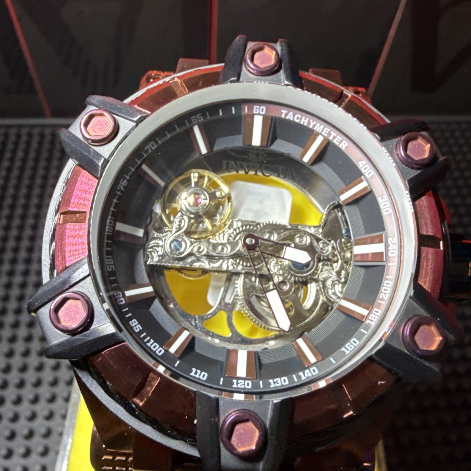Invicta Bolt Phantom Automatic Men’s Watch – 52mm, Burgundy (50783)