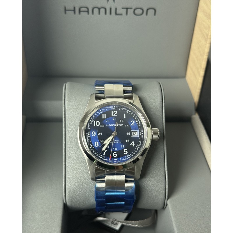 New Hamilton Khaki Field 38MM Blue Dial Steel Men’s Watch H70455140
