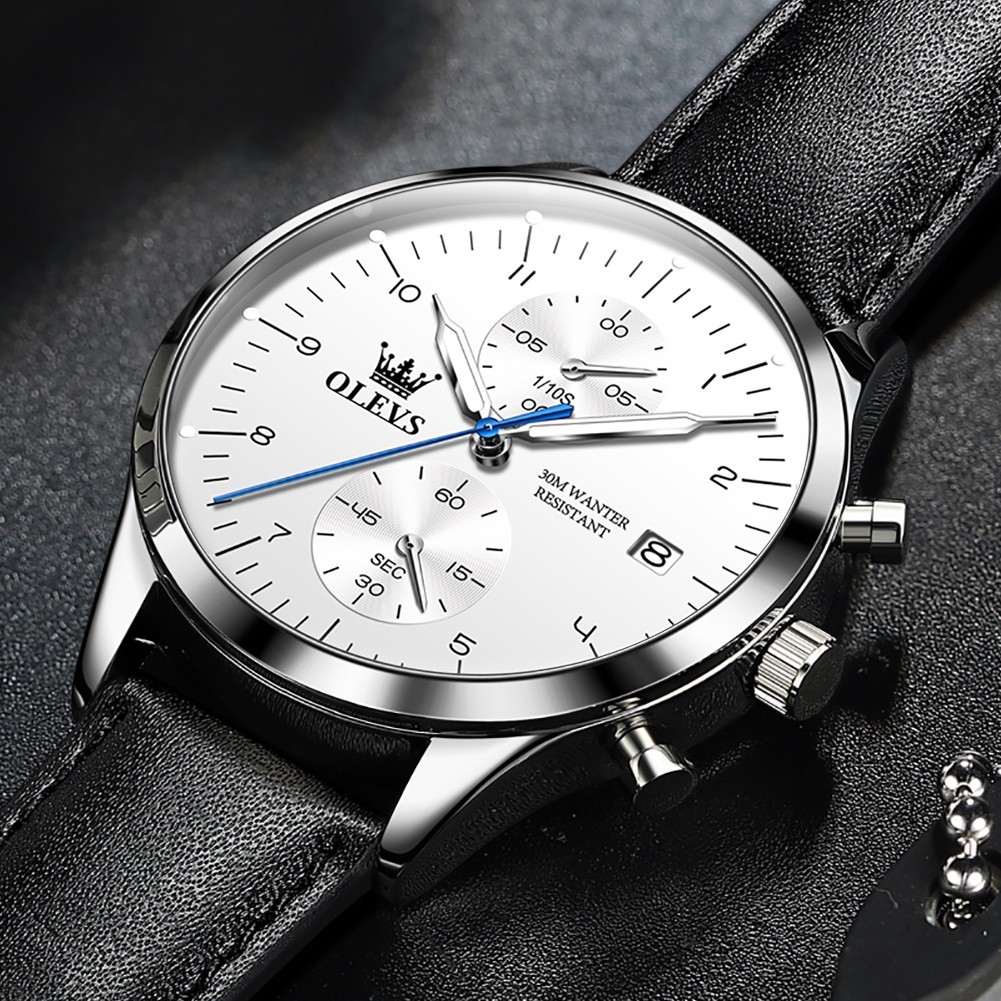 OLEVS 2880 Luminous Multifunctional Male Top Quality Calendar Quartz Watch