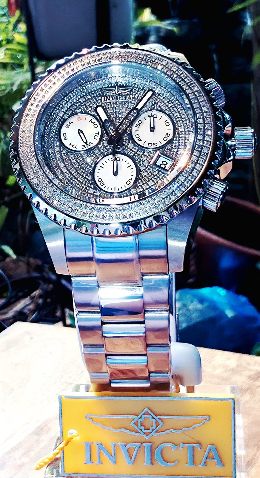 INVICTA SWISS MADE DIAMOND 2 CTW GRAND DIVER PRO 300M STAINLESS STEEL WATCH SALE