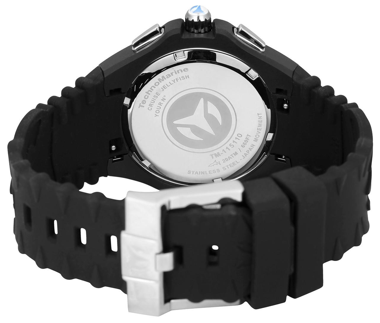 Technomarine TM-115110 Men’s Cruise JellyFish Black Retro Strap 46mm Watch