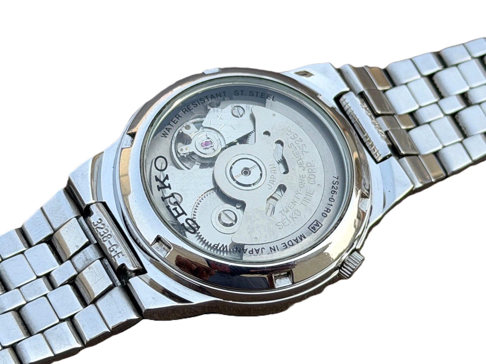 Vintage Seiko 5 Automatic 36mm Silver Dial Day-Date 7S26 Men’s Watch — S-134