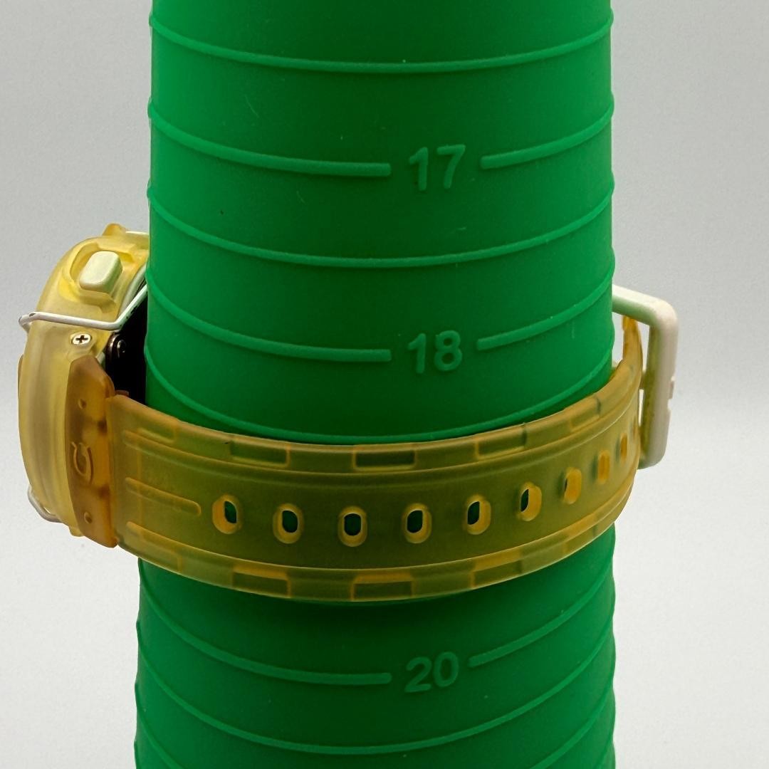 Working Baby G SHOCK RESIST Digital Watch Yellow Skeleton