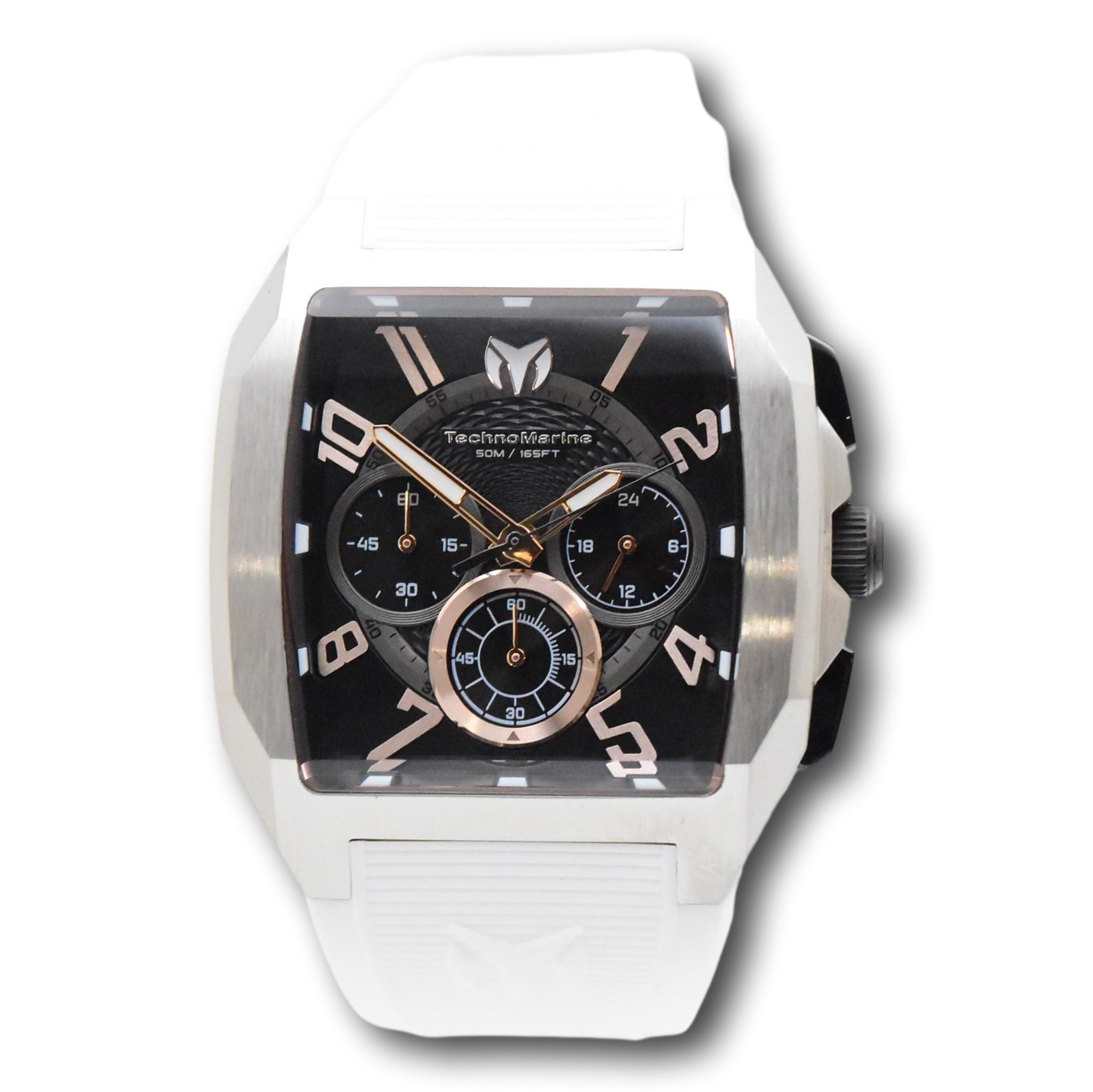 TechnoMarine Aqua Quadrant Men’s 41mm White Silicone Chronograph Watch TM-225106