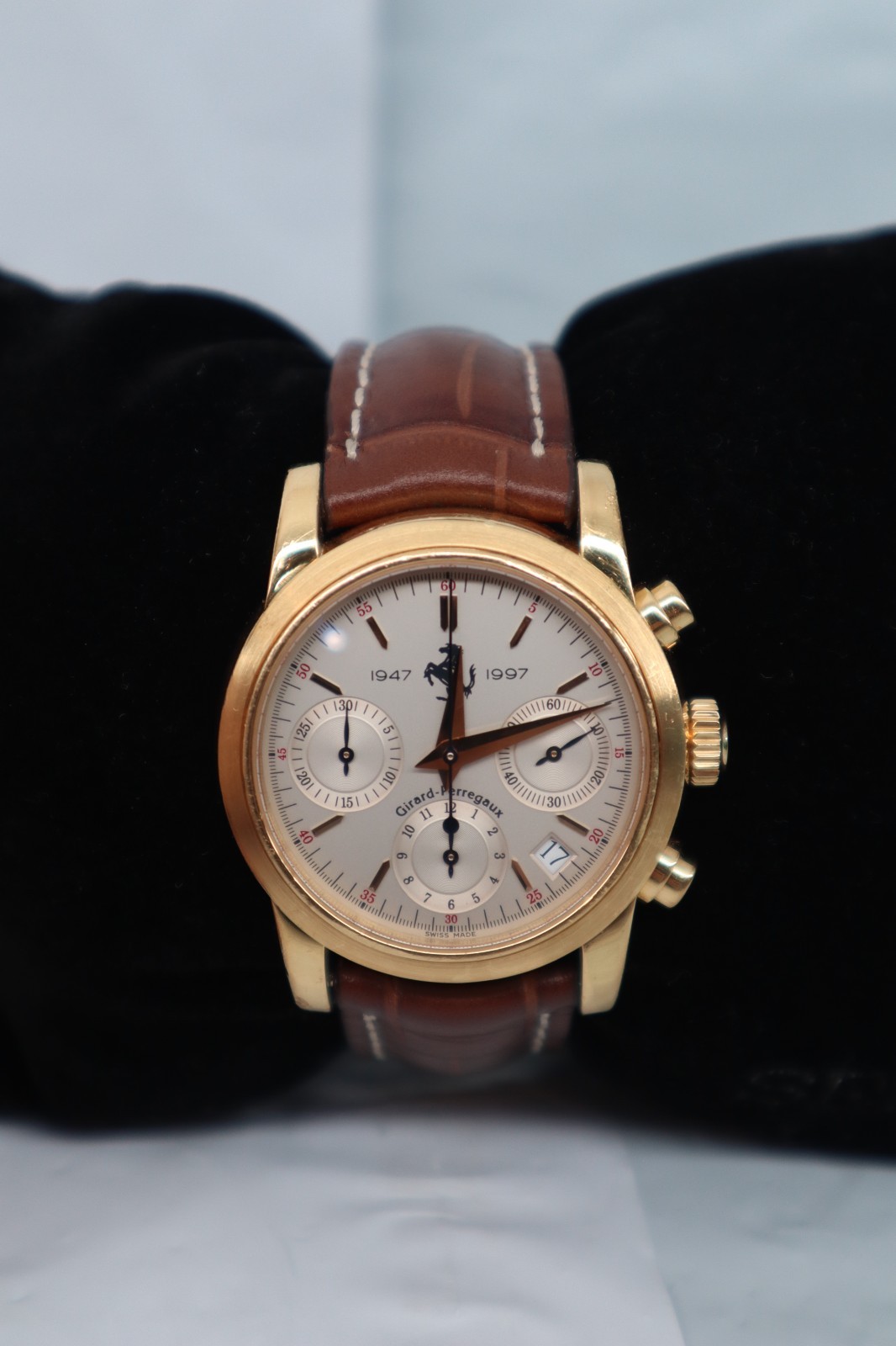 Rare Girard Perregaux Farrari Edition Made For Asprey 8020 Gold Watch #20739
