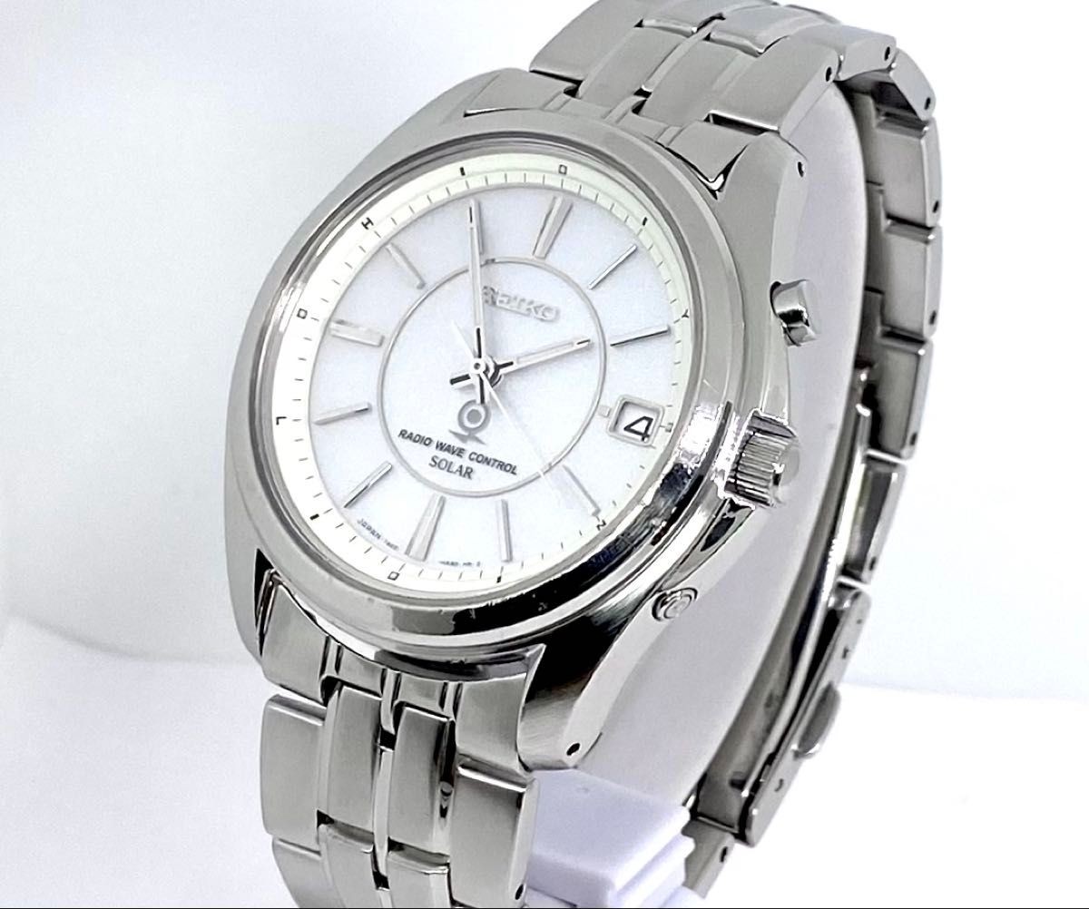 Seiko 7B22 Radio Solar Silver Dial Stainless Watch