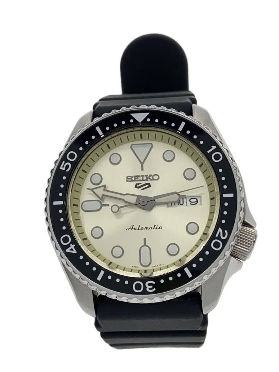 SEIKO Automatic Watch Analog Ceramic BEG BLK 4R36 08Z0