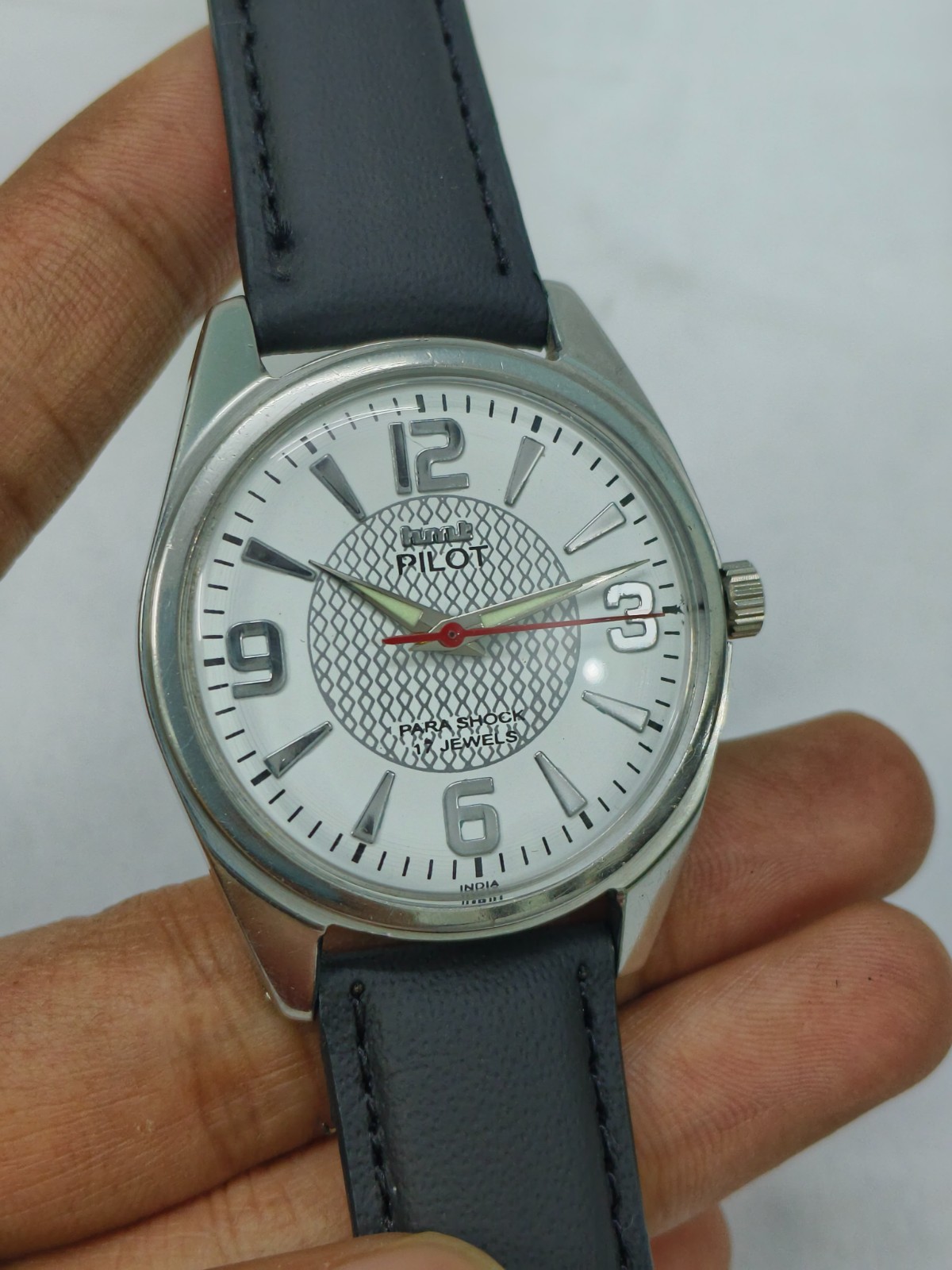 Vintage HMT Pilot Pink 17 Jewels Mechanical Hand Winding Men’s Wrist Watch