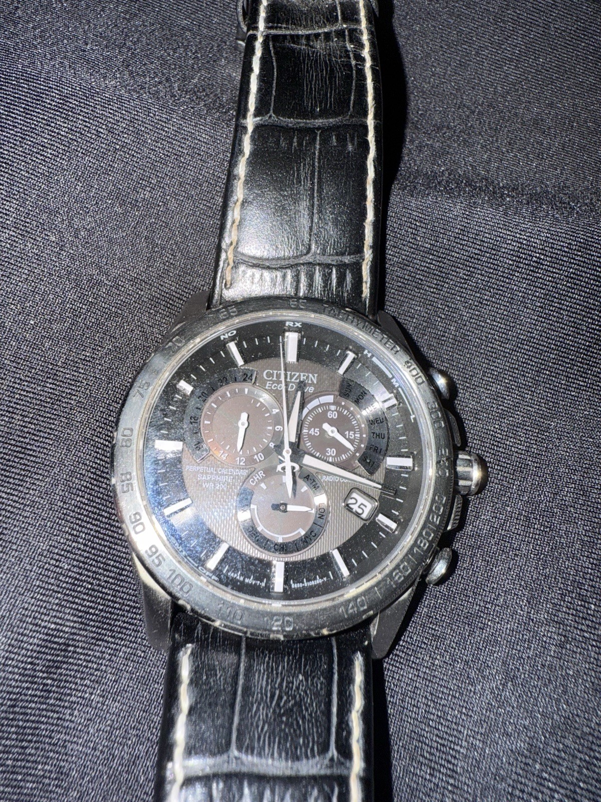 Citizen Men’s Eco-Drive Chrono A-T Alarm Radio Controlled Strap WatchAT4000-02E