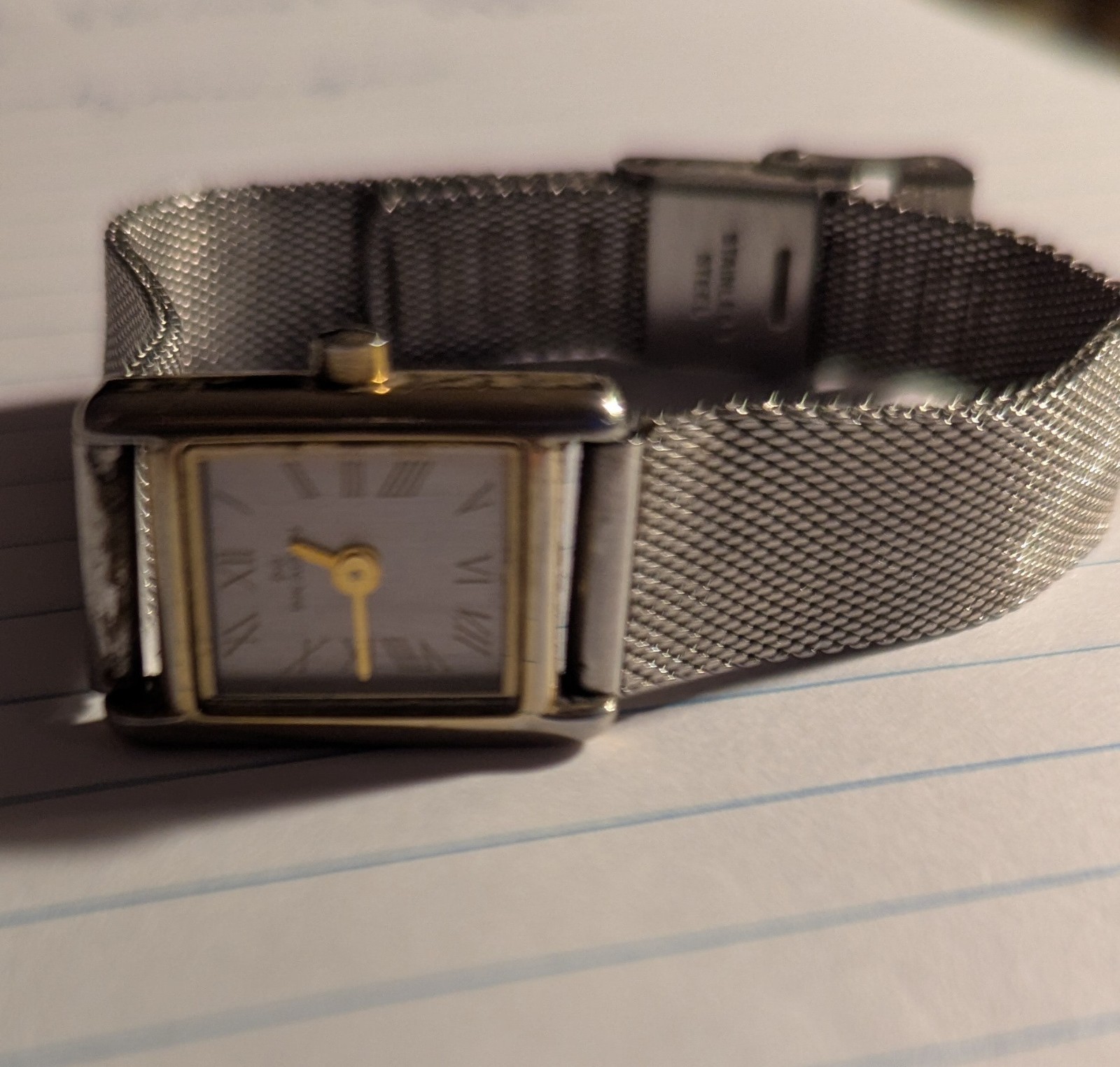 Vintage Two-toned Skagen Ladies’ Dress Cocktail Mesh Band Watch Not tested