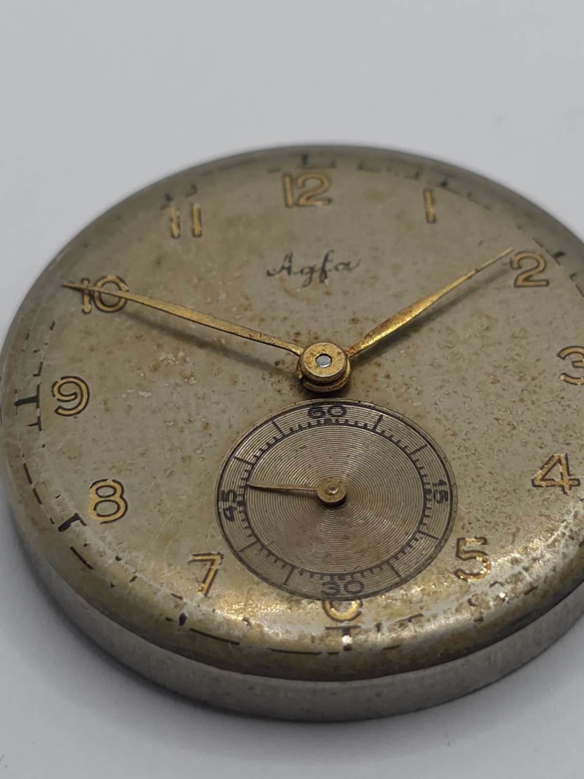 Vintage Agfa Watch Movement Cal. 233 CUPILLARD From 1930’s Hands Main Spring
