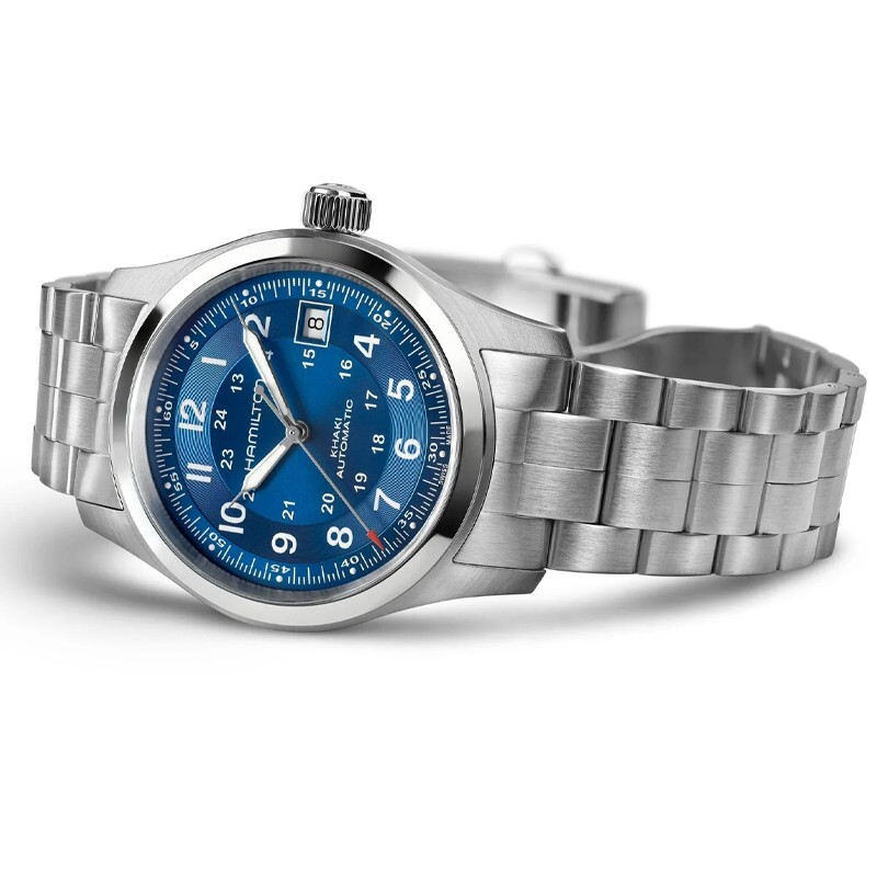 New Hamilton Khaki Field 38MM Blue Dial Steel Men’s Watch H70455140