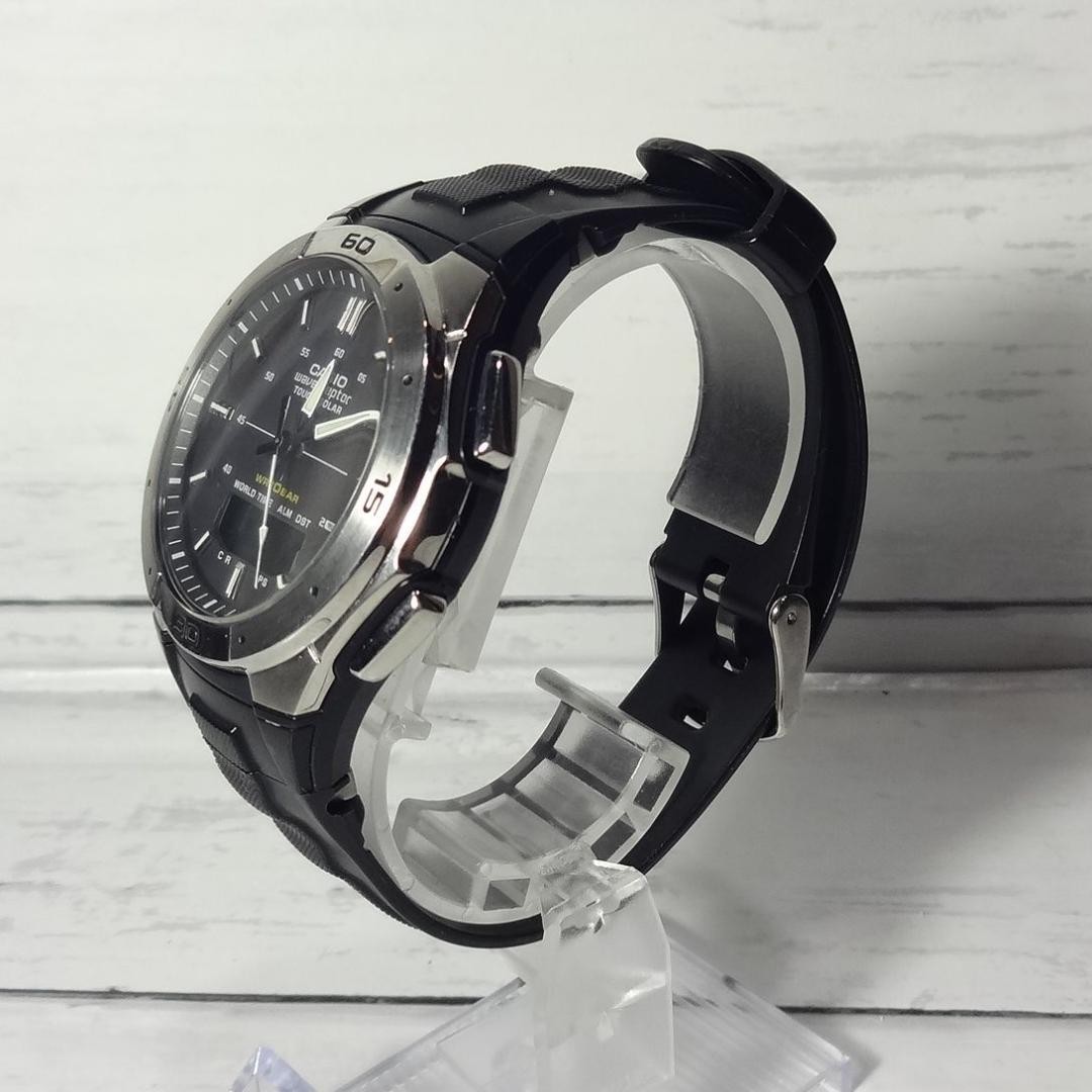 Simple radio-controlled watch with resin band, WAVE CEPTOR WVA-470, working well