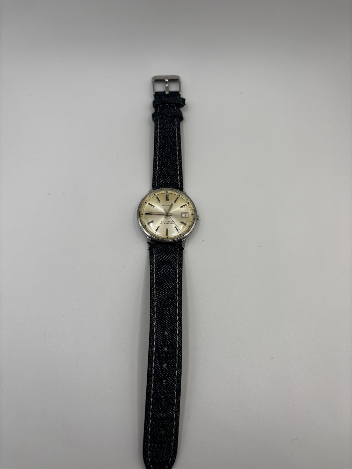Vintage 1960s Benrus Sea Lord Mens Automatic Stainless Good. Condition