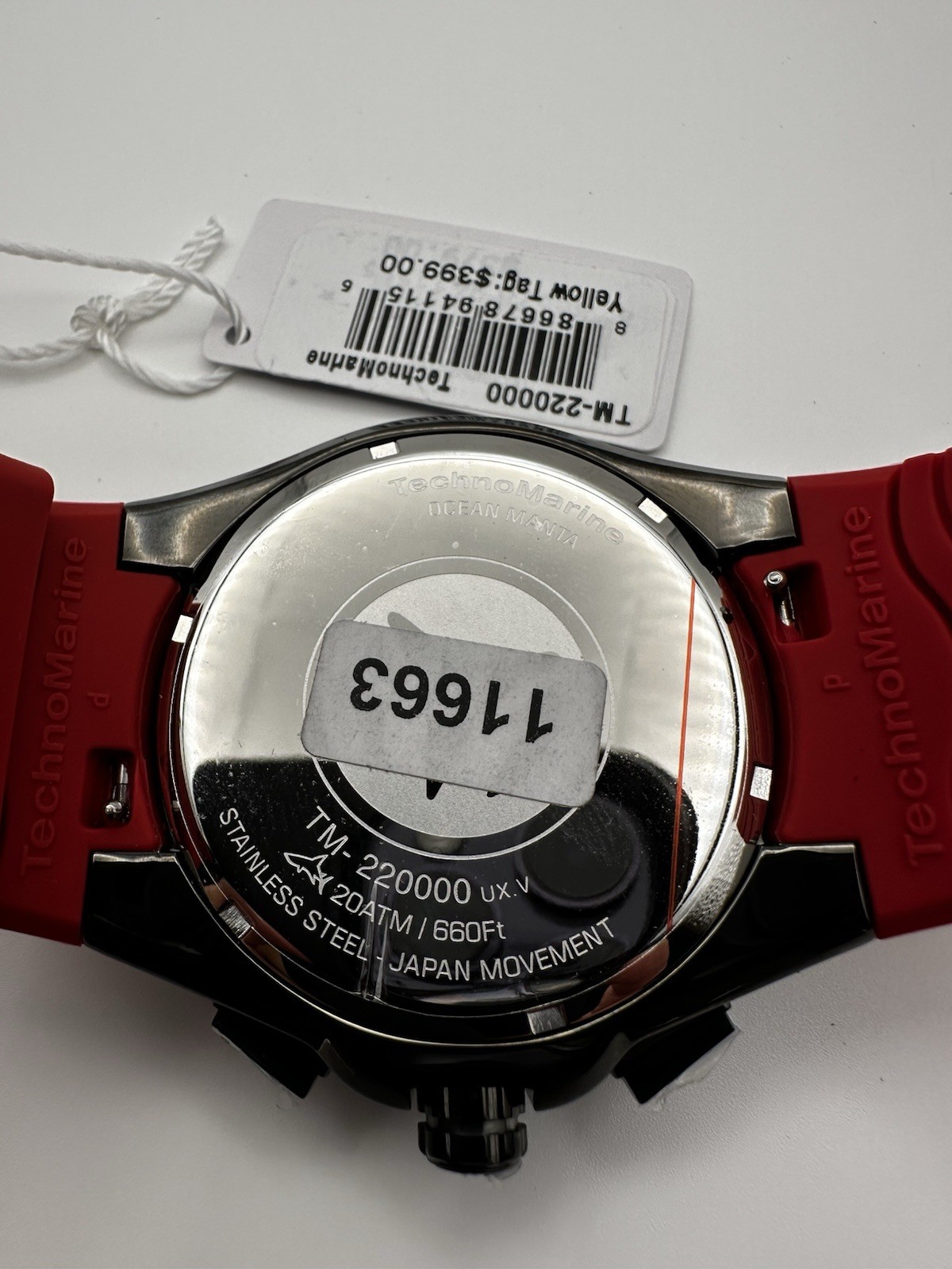 TechnoMarine Manta Men’s Watch – 48mm, Burgundy (TM-220000)