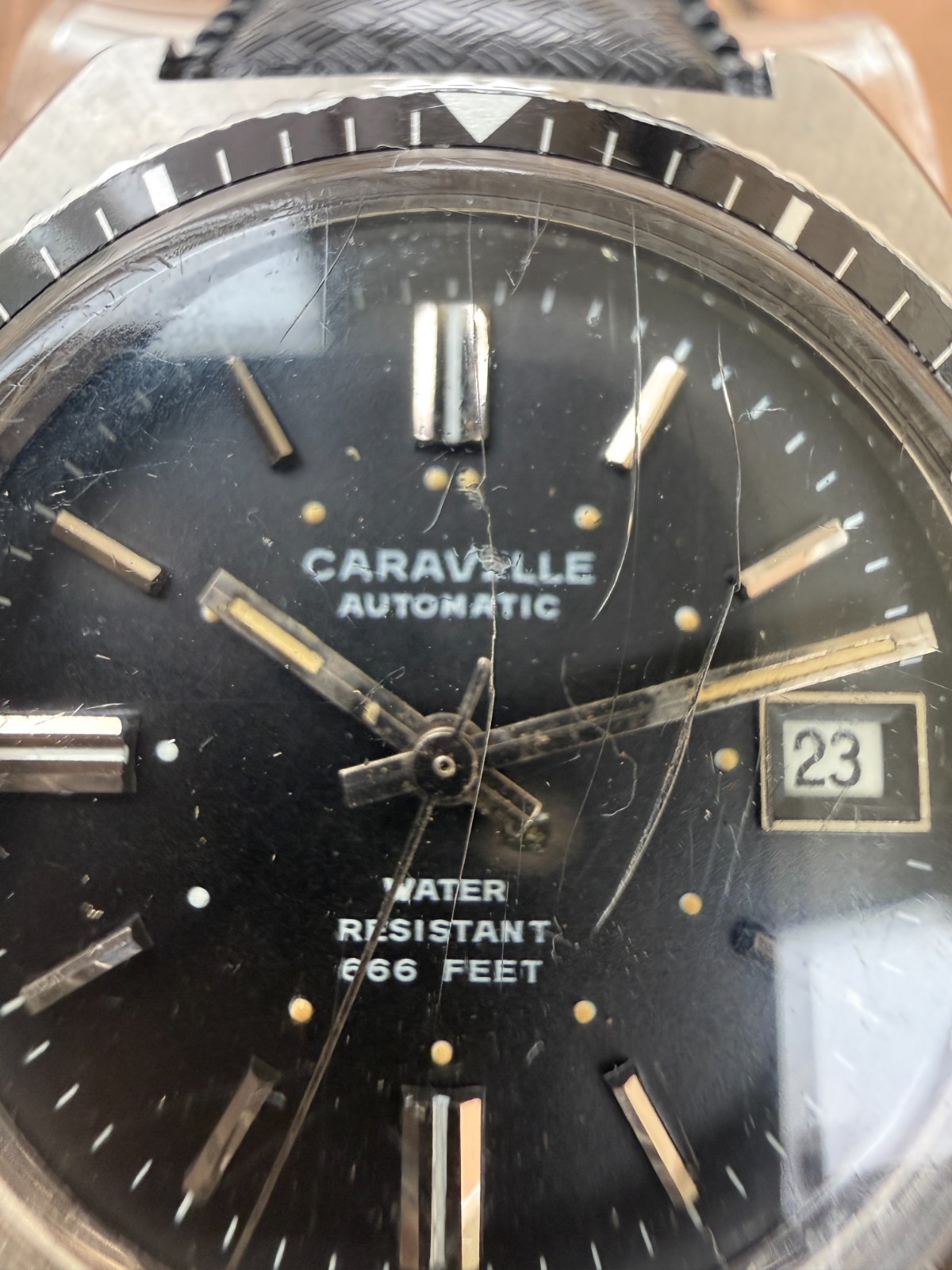 Men’s 1970’s Caravelle “Sea Hunter” 666 Devil Diver Automatic