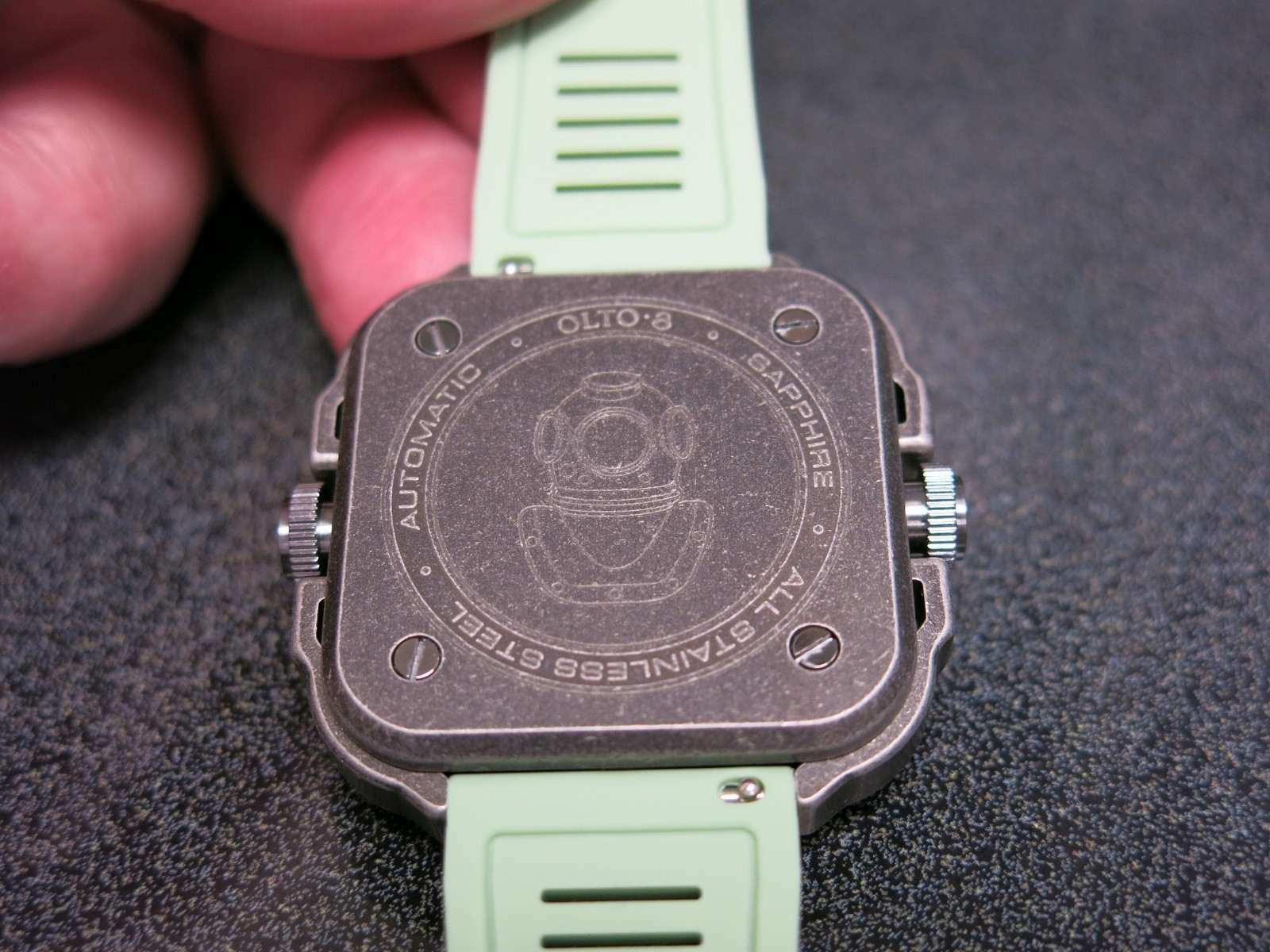 OLTO-8 Coral Steward Diving Automatic Watch Retro Green Men’s Watch Excellent