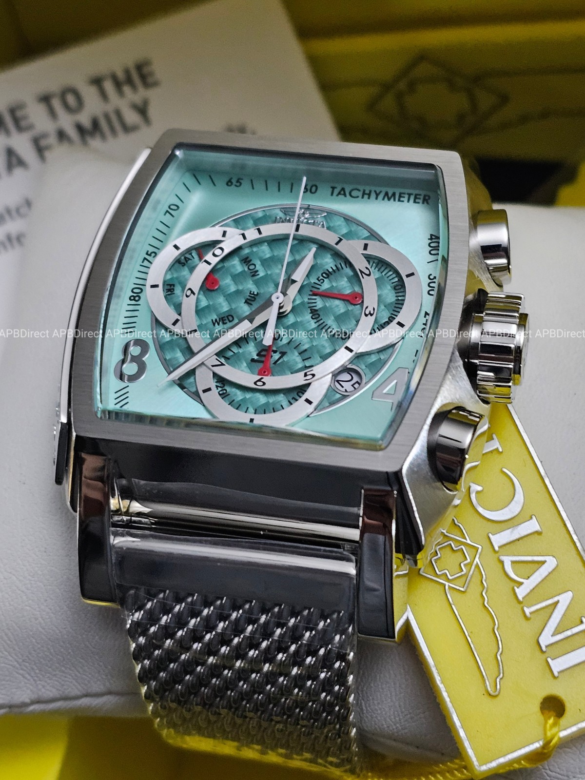 Invicta – S1 Rally – Blue Glass Fiber – Milanese Swiss Z60 FE Chrono Mens Watch